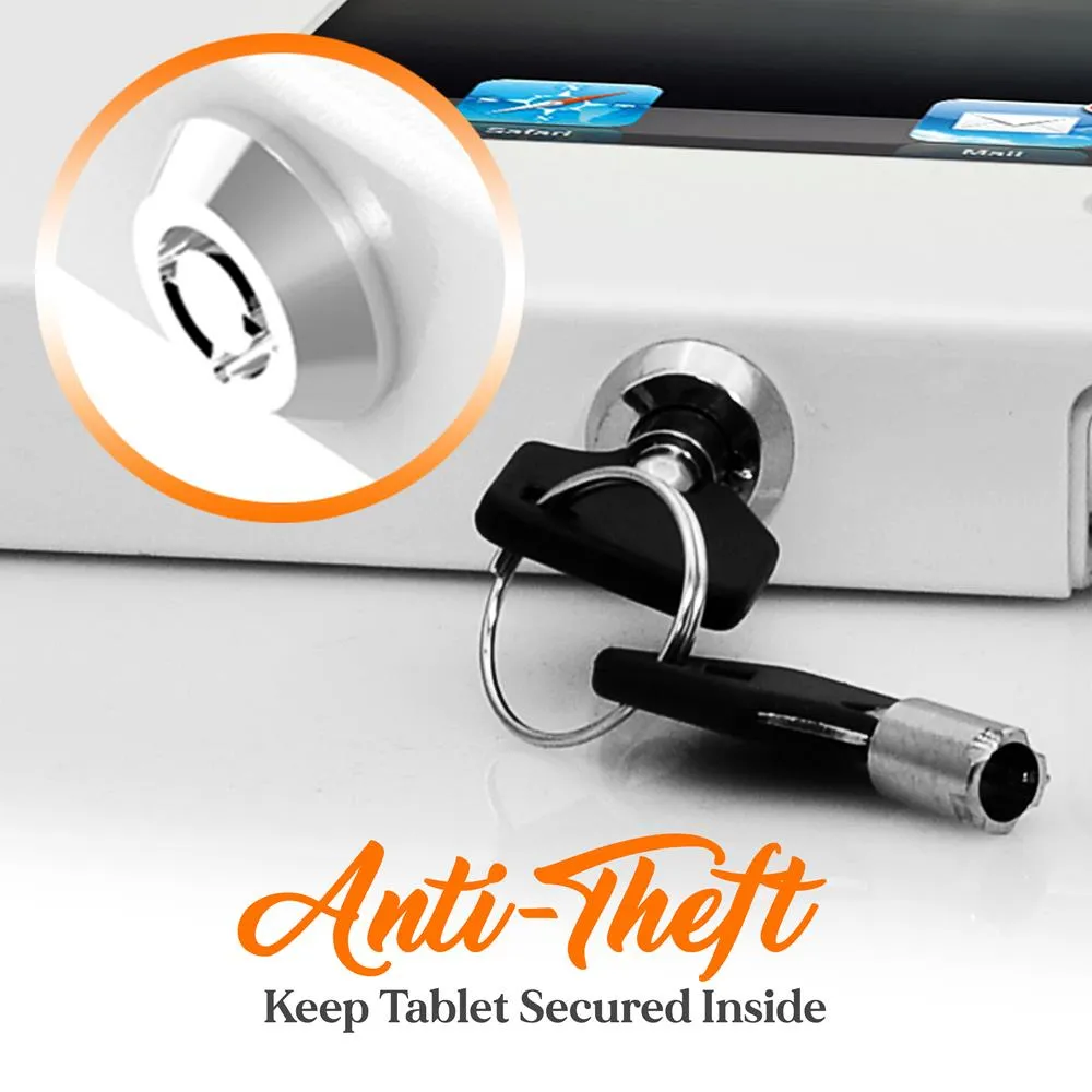 Security Anti-Theft Ipad Wall Mount, Lock & Key Public Display Safe Lock & Secure Tablet Device Holder Case, (Works With Ipad 2/3/4/Ipad Air/Ipad Air2)