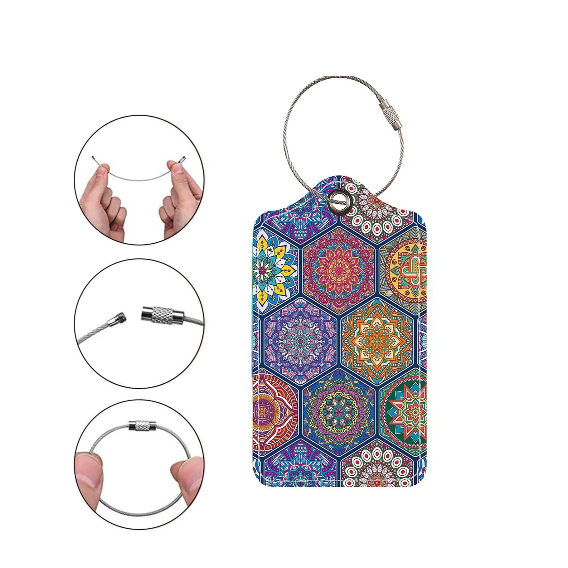 (Set of 2) Luggage tags Luggage tag with address label - Starry sky