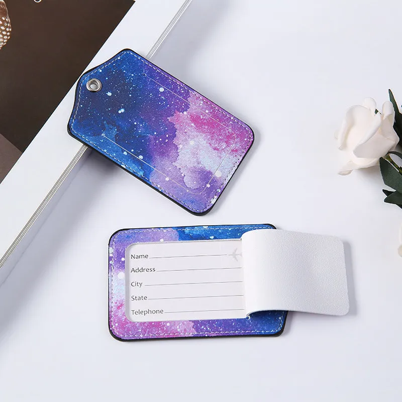 (Set of 2) Luggage tags Luggage tag with address label - Starry sky