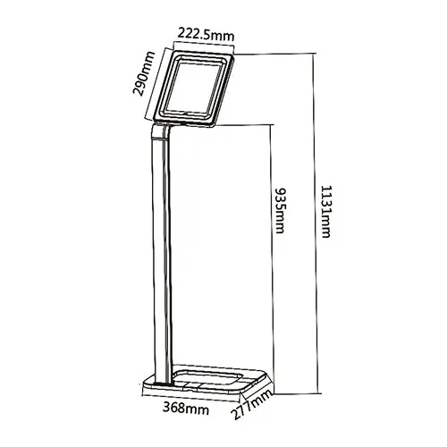 SkillTech Universal Anti-Theft Tablet Floor Stand - SH PAD 02