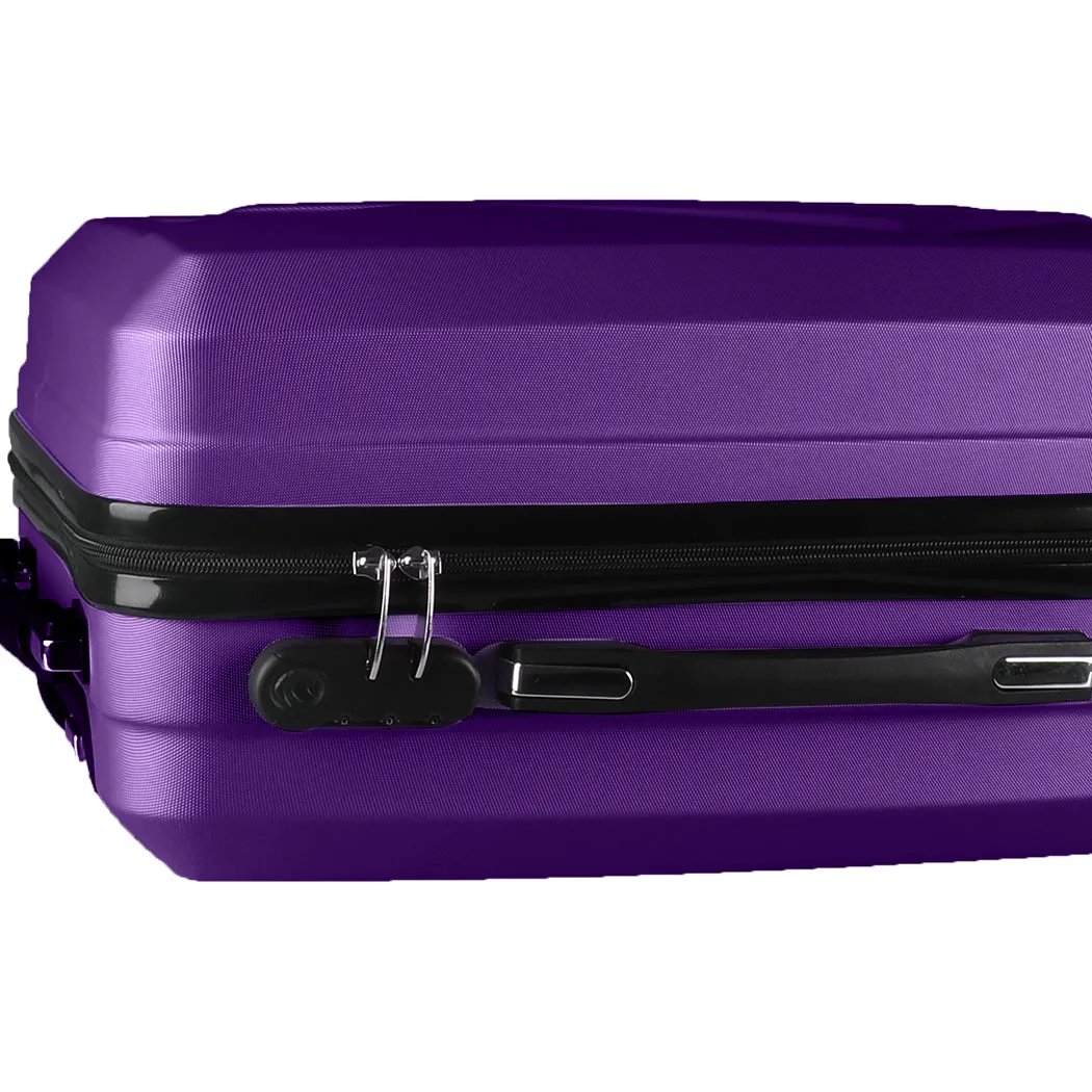 Slimbridge 2pcs 20"Travel Luggage Set Purple