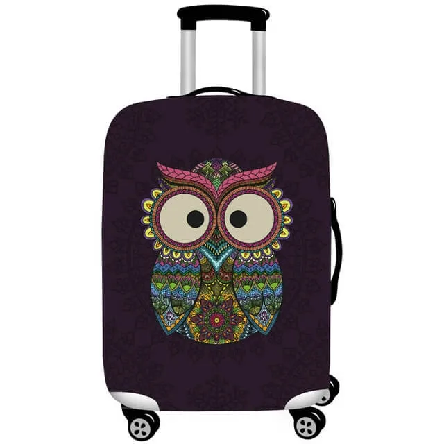 Sugar Skull Owl | Standard Design | Luggage Suitcase Protective Cover