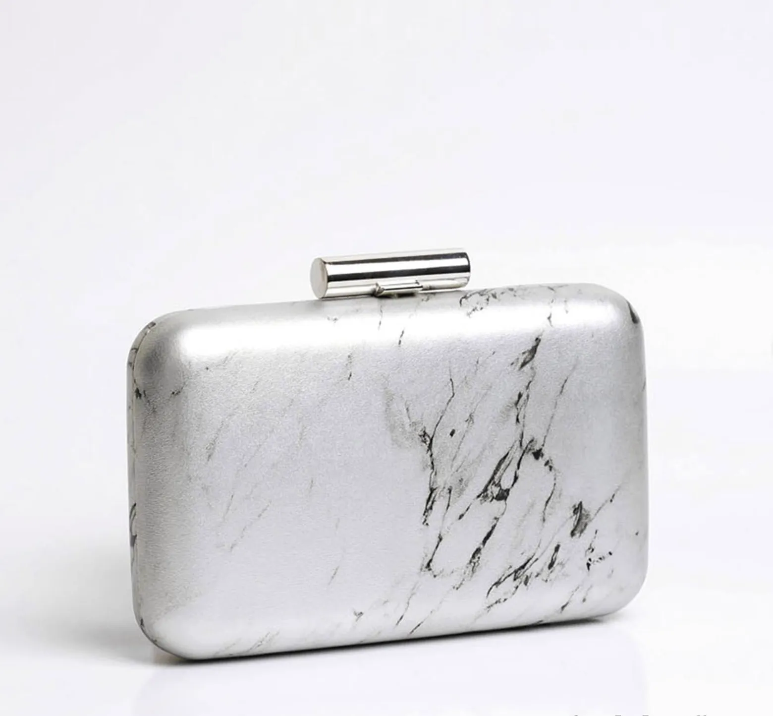 The Resin Clutch Bag In Silver