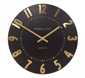 Thomas Kent 12" Mulberry Wall Clock Onyx