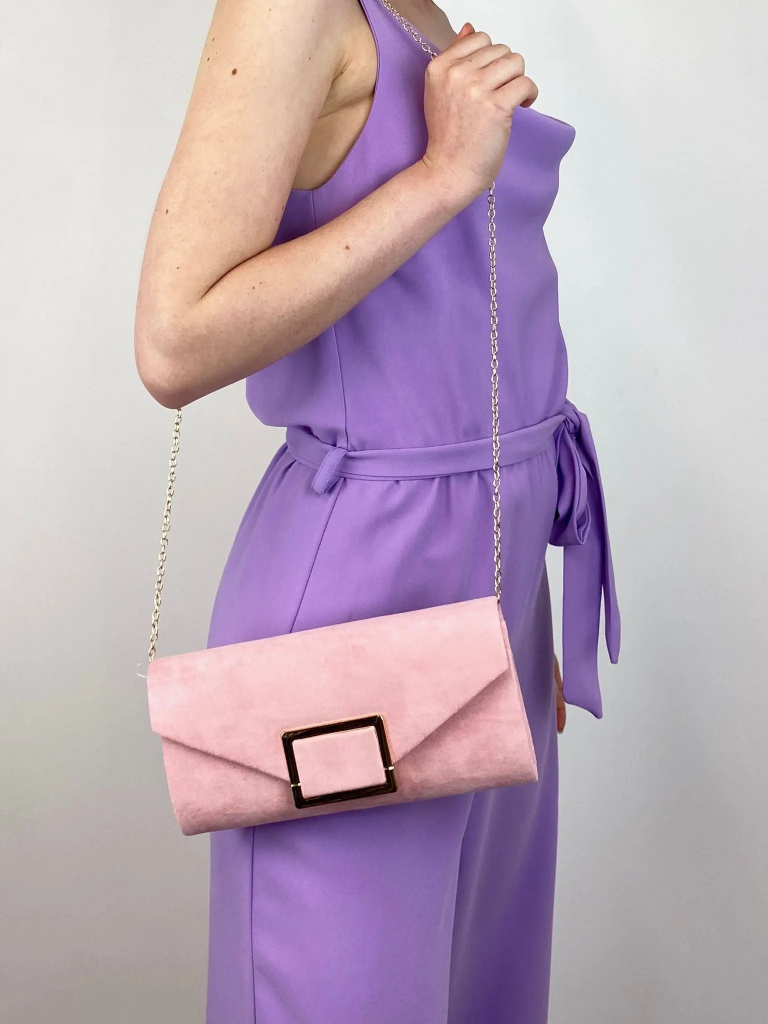 Toni Suede Clutch Bag (Various Colours)