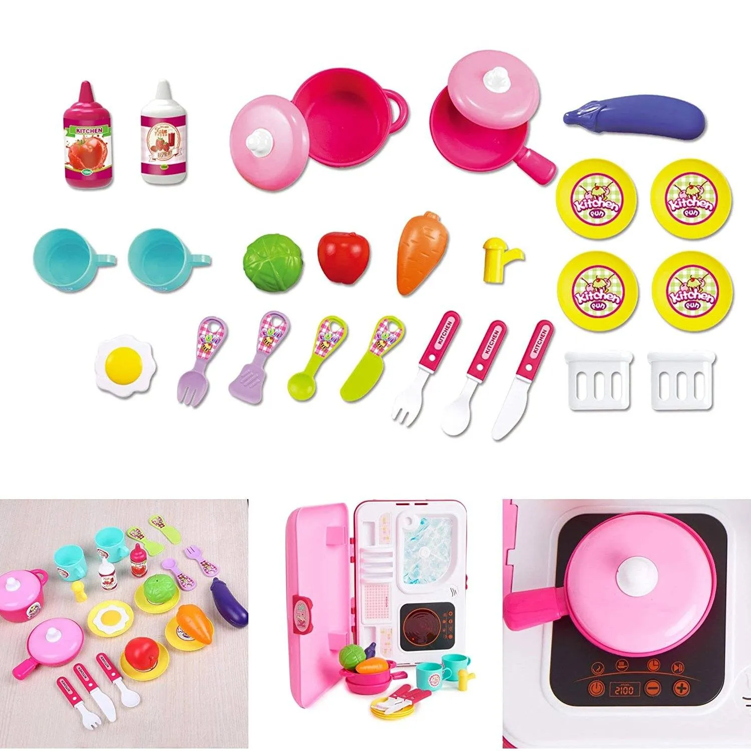 Toy Chef 2-in-1 Pretend Play Travel Set For Kids