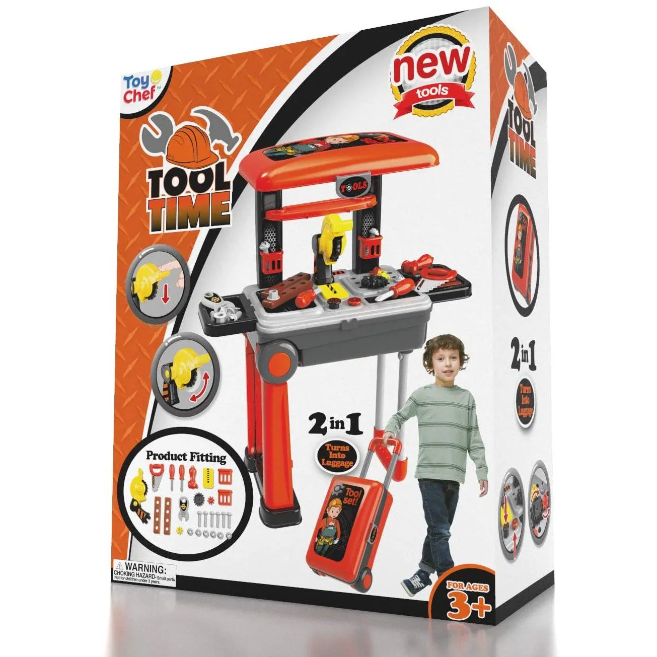 Toy Chef 2-in-1 Pretend Play Travel Set For Kids