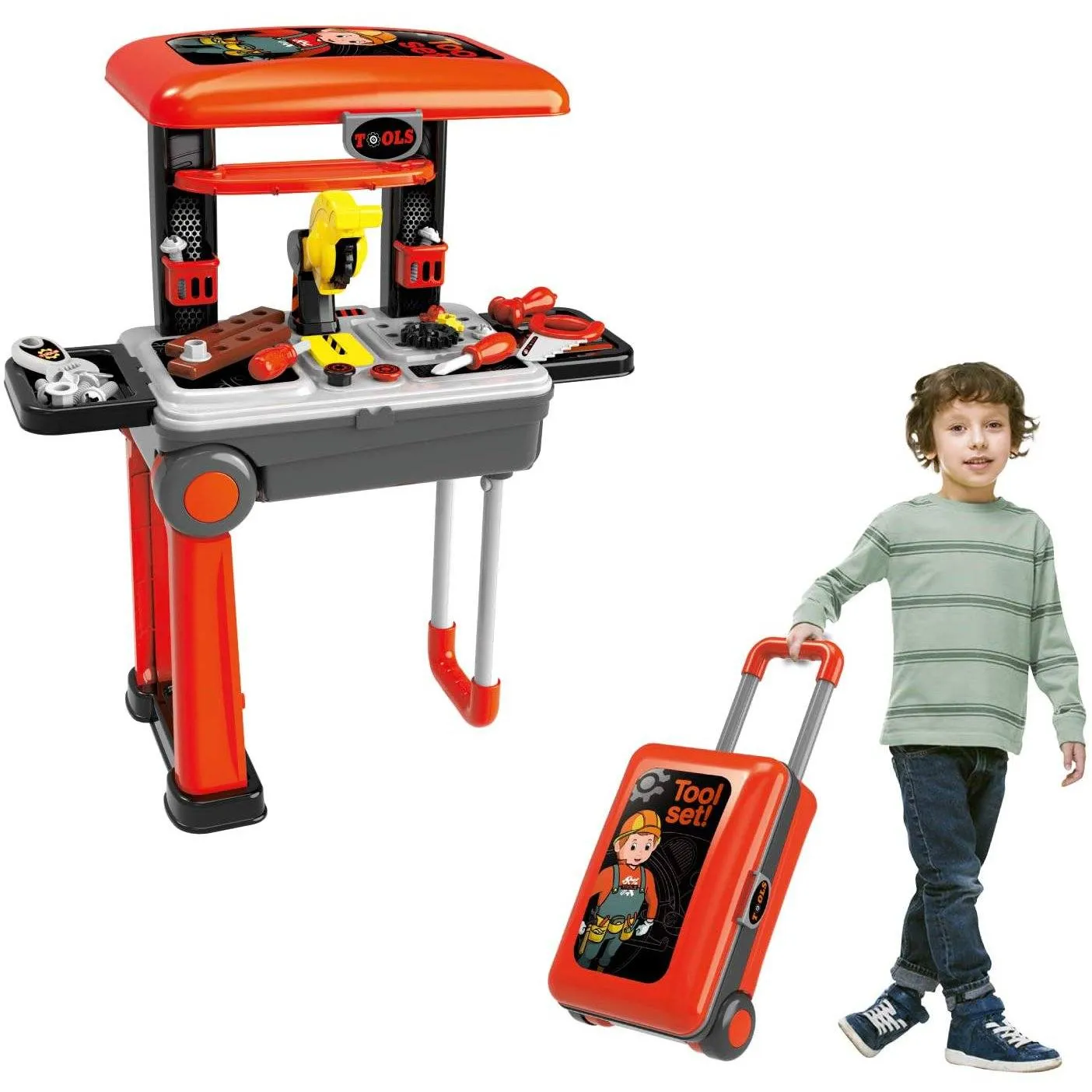 Toy Chef 2-in-1 Pretend Play Travel Set For Kids