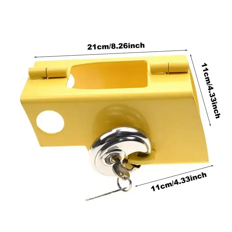 Weatherproof Adjustable Trailer Coupler Lock Anti-Theft Hitch Pin Lock, 21cm