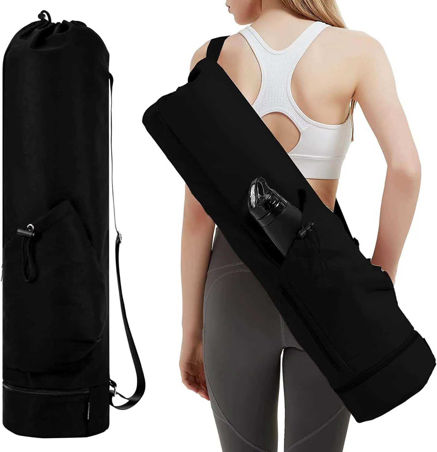 Wholesale Yoga Mat Bag with Bottle Pocket for Women MOQ 300