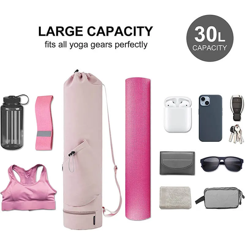 Wholesale Yoga Mat Bag with Bottle Pocket for Women MOQ 300