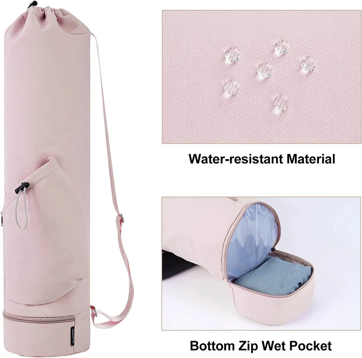 Wholesale Yoga Mat Bag with Bottle Pocket for Women MOQ 300