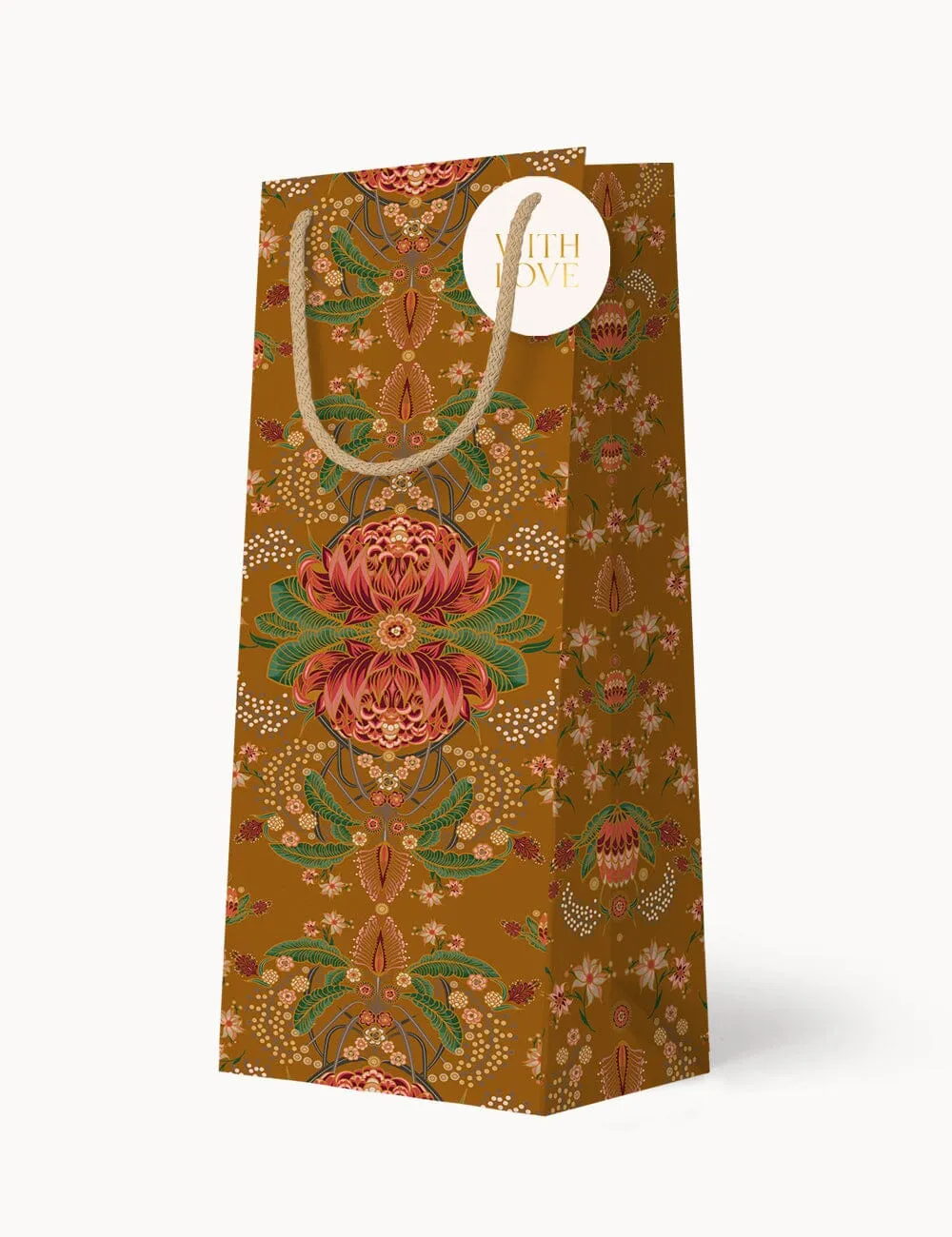 Wine Gift Bag - Rust