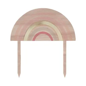 Wooden and Acrylic Rainbow Cake Topper